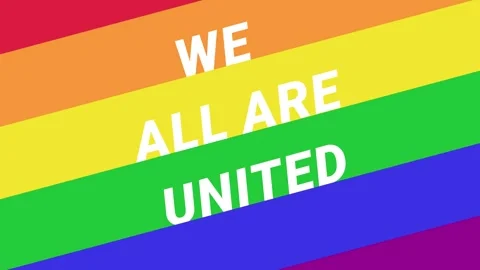 Happy pride month, we all are united, text animation. LGBTQ+ Stock Footage 244063174