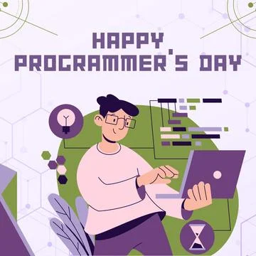 Happy Programmers Day Stock Illustration