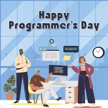 Happy Programmers Day Stock-Illustration