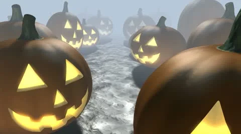 Happy Pumpkins Stock Footage 8952229