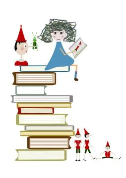 Happy pupils Stock Illustration