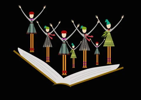 Happy pupils Stock Illustration
