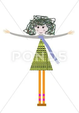 Happy puppet Stock Illustration
