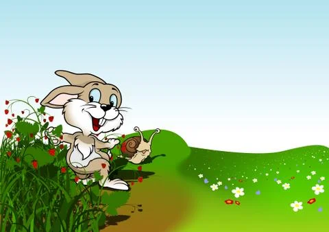 Happy Rabbit Stock Illustration