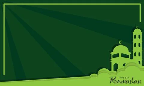 Happy Ramadan background with copy space area 스톡 일러스트