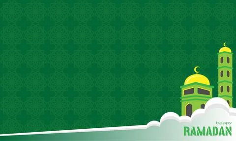 Happy Ramadan background with copy space area Illustrazione stock