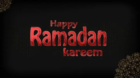 Happy ramadan kareem animated text. Stock Footage 235232107