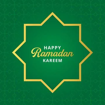 Happy Ramadan Kareem Square Banner with Pattern Background Suitable for Soc.. 库存插图