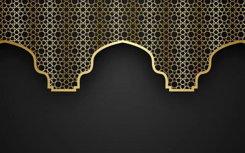 Happy Ramadan with ornamental background. Vector illustration. Stock Illustration
