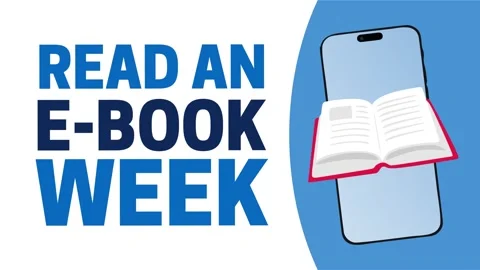 Happy read an ebook week for better literacy Video stock 343592349