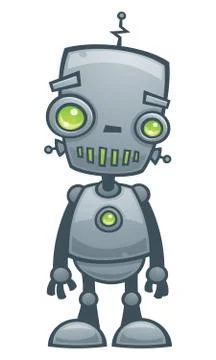 Happy Robot Stock Illustration