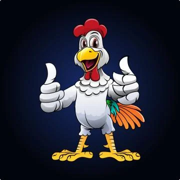 Happy rooster mascot Stock Illustration