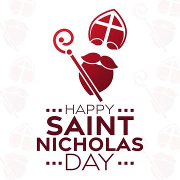 Happy Saint Nicholas Day. Vector illustration. Holiday poster. Stock Illustration