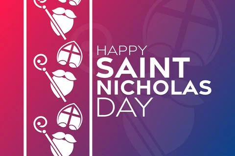Happy Saint Nicholas Day. Vector illustration. Holiday poster. Stock-Illustration