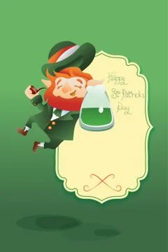 Happy Saint Patrick Day gratters Leprechaun Stock Illustration
