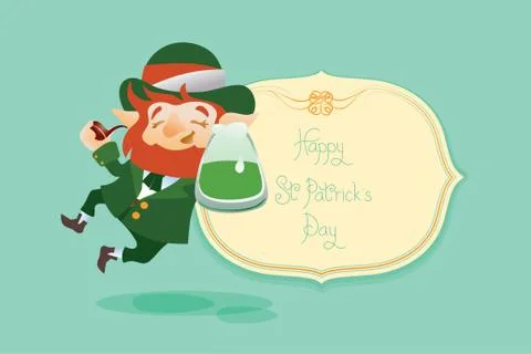 Happy Saint Patrick Day gratters Leprechaun Stock Illustration