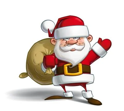 Happy santa ai Stock Illustration