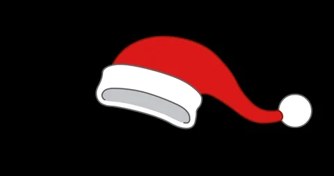 Happy santa hat Stock Footage 120352627