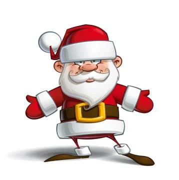 Happy santa - open hands Stock Illustration