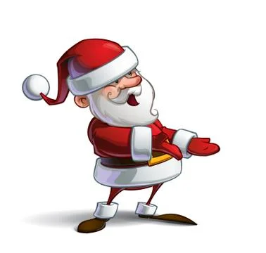 Happy Santa - Presenting Stock Illustration