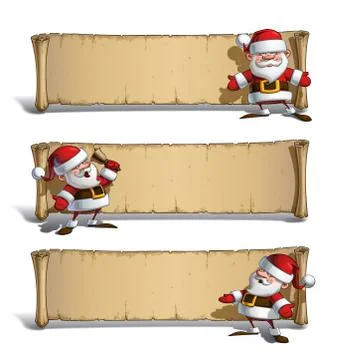 Happy Santas Papyrus - Announcing Set Stock Illustration