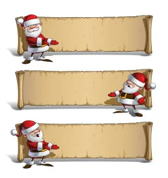 Happy Santas Papyrus - Presenting Set Stock Illustration
