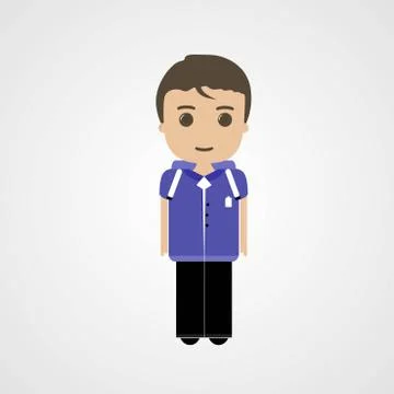 Happy Schoolboy Character Stock Illustration