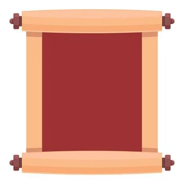 Happy scroll icon cartoon vector. New year festival Stock Illustration