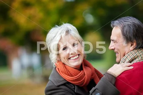 A happy senior couple enjoying a moment of love Stock Photos