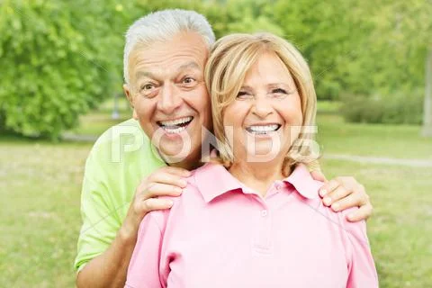 Happy senior couple Stock Photos