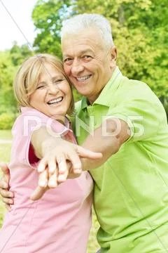 Happy senior couple Stock Photos