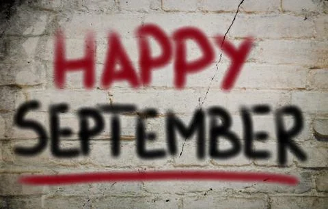 Happy september concept Stock Illustration