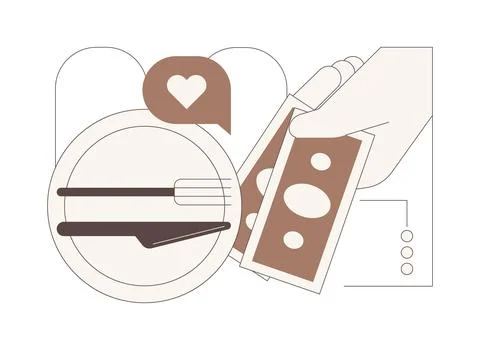 Happy with service isolated cartoon vector illustrations. Ilustración de archivo
