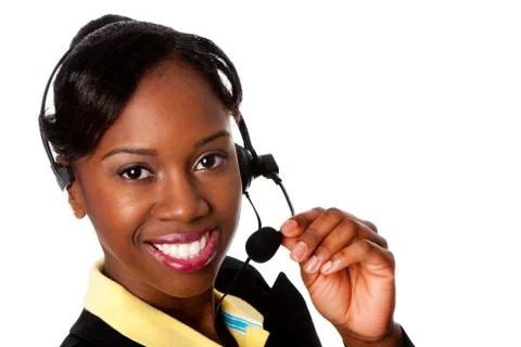 Happy service operator Stock Photos