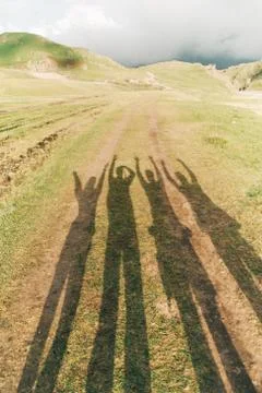 Happy shadows Stock Photos