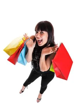 Happy shopper Stock Photos