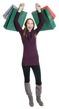 Happy shopper Stock Photos