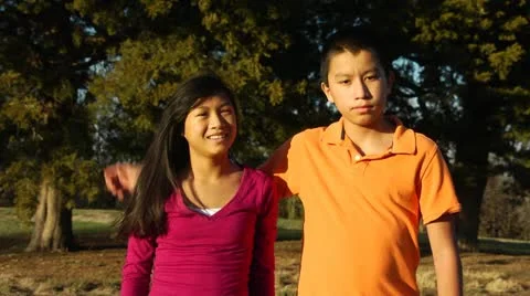 Happy Siblings Stock Footage 12670929