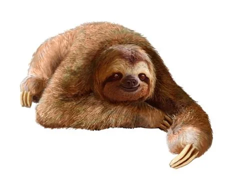 Happy sloth Stock Illustration