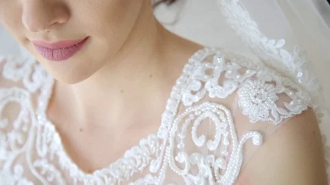 Happy smile of the bride Stock Footage 76304094