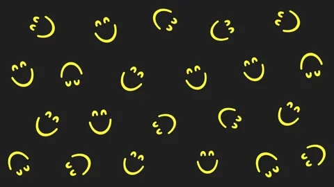 Happy smile icons pattern animated background. Stock Footage 150463668