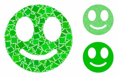 Happy smiley Composition Icon of Rough Parts 스톡 일러스트