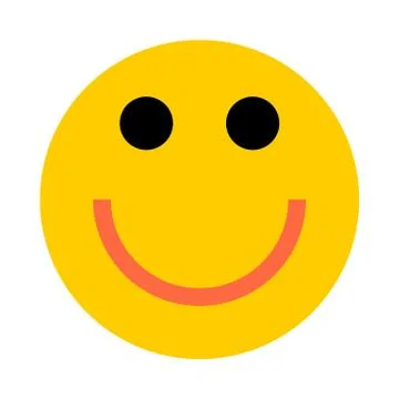 Happy Smiley Smiling Face Flat Style Illustrazione stock