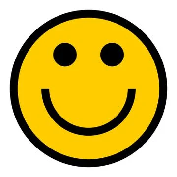 Happy Smiley Smiling Face Flat Style Illustrazione stock