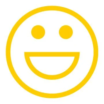 Happy Smiley Smiling Face Flat Style Иллюстрация