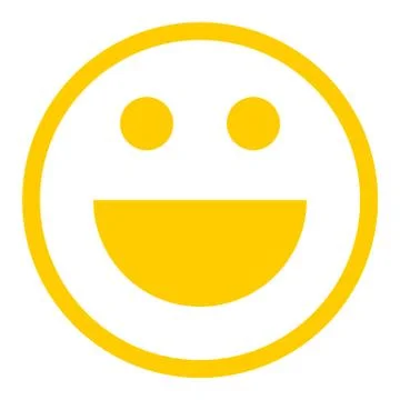 Happy Smiley Smiling Face Flat Style Stock-Illustration