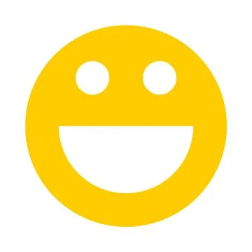 Happy Smiley Smiling Face Flat Style 스톡 일러스트