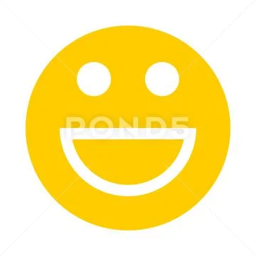 Happy Smiley Smiling Face Flat Style Illustration #80160368