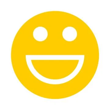 Happy Smiley Smiling Face Flat Style Stock-Illustration