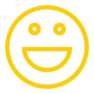 Happy Smiley Smiling Face Flat Style Illustrazione stock